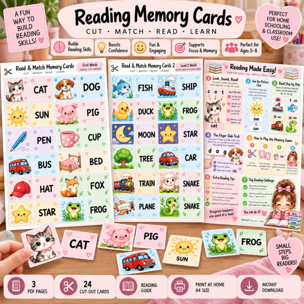 Reading Memory Game & Cut-Out Cards