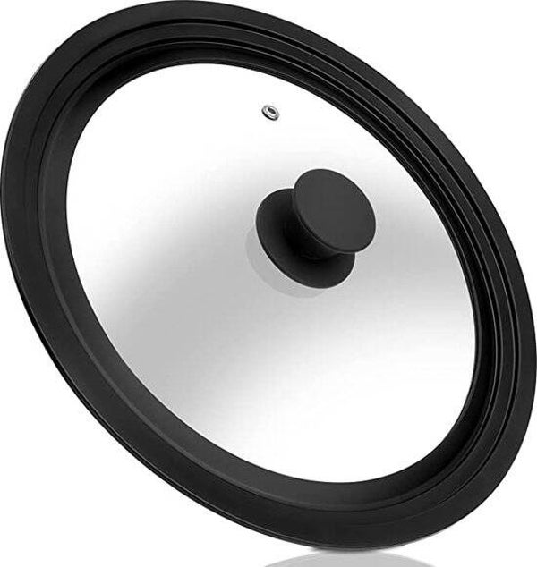 iBright Universele glazen deksel met siliconen rand - Voor pannen van Ø18 cm tot 22 cm