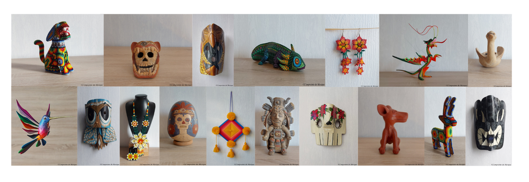 Sélection de créations artisanales mexicaines disponibles sur L'empreinte du Mexique