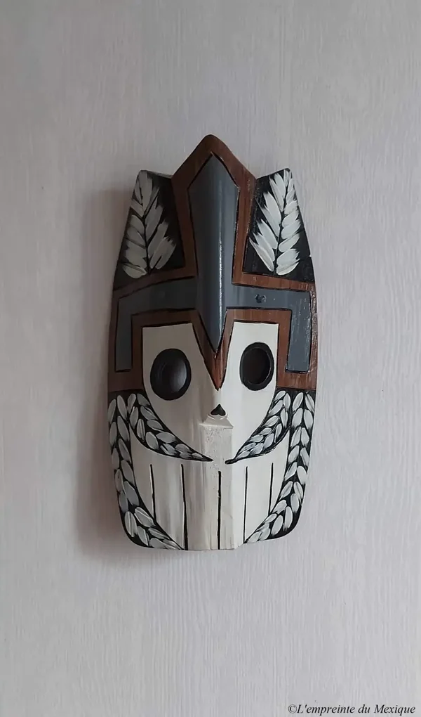 Mictlantecuhtli – Masque mural en bois de palmier revalorisé