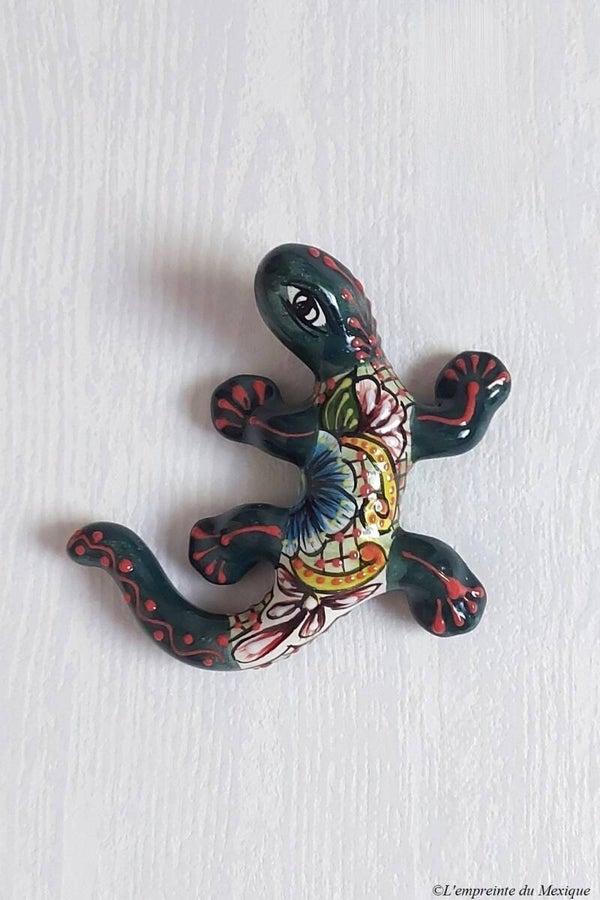 Salamandre verte - Décoration en Talavera