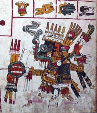 Représentation de Tláloc extraite du Codex Borgia