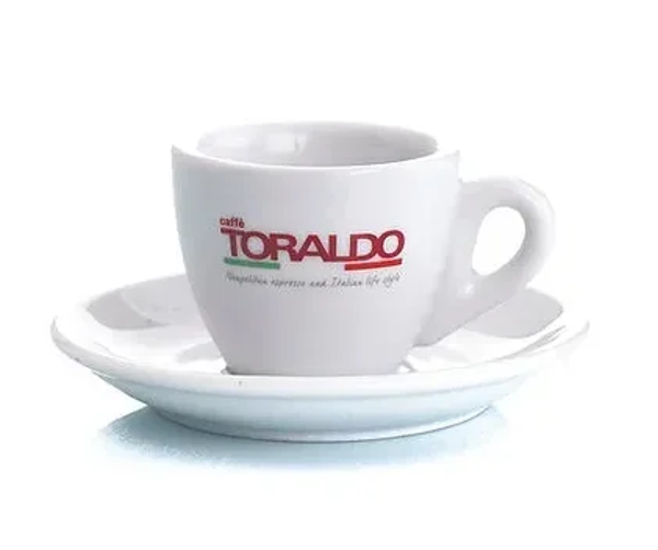 Caffè Toraldo – 6 Espresso Tassen + 6 Untertassen