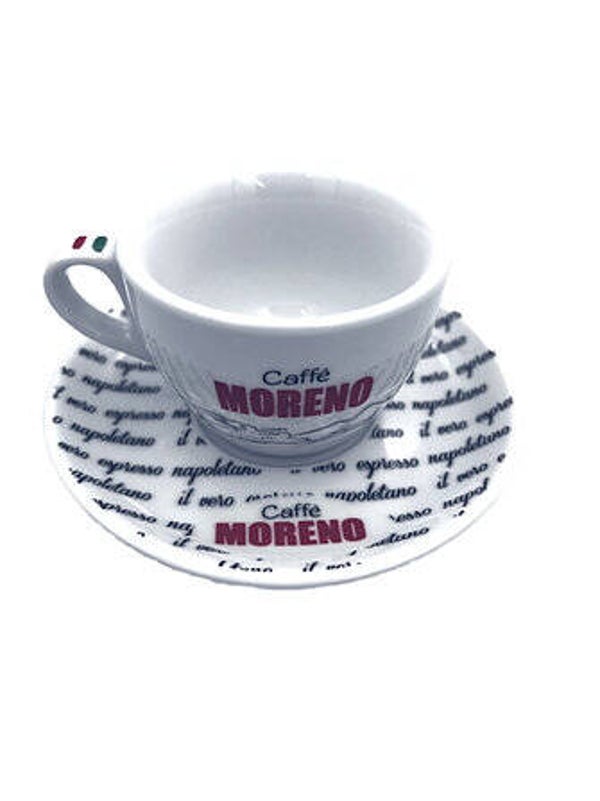 Caffè Moreno – 6 Espresso Tassen + 6 Untertassen