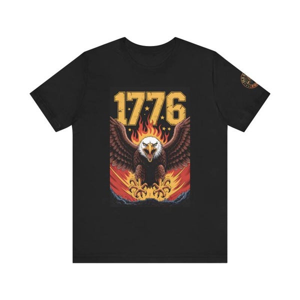 1776 Eagle Flame T-Shirt – Bold Patriotic Graphic Tee