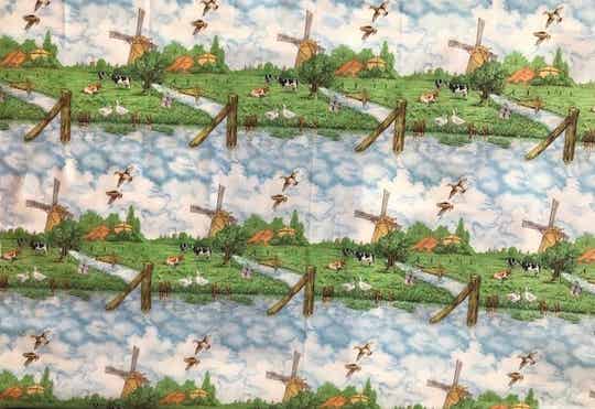 Holland Fabrics  Hol 2 Dutch mills colored