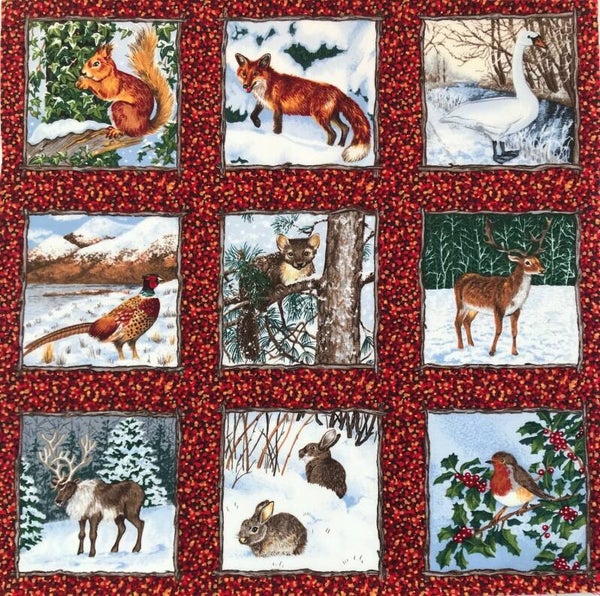 Animals winter 4 labels