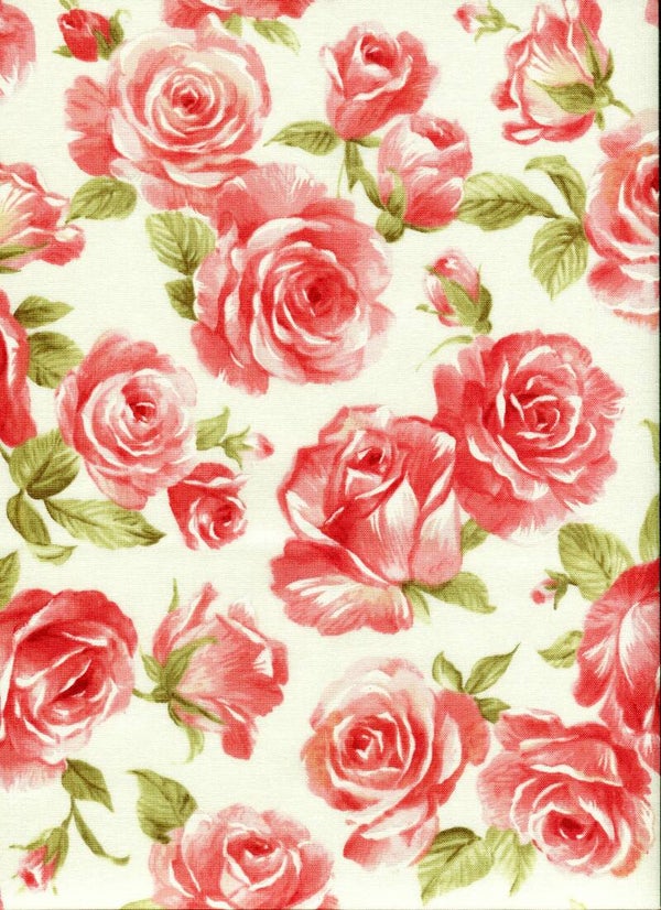 Flowers roses C12 on cream