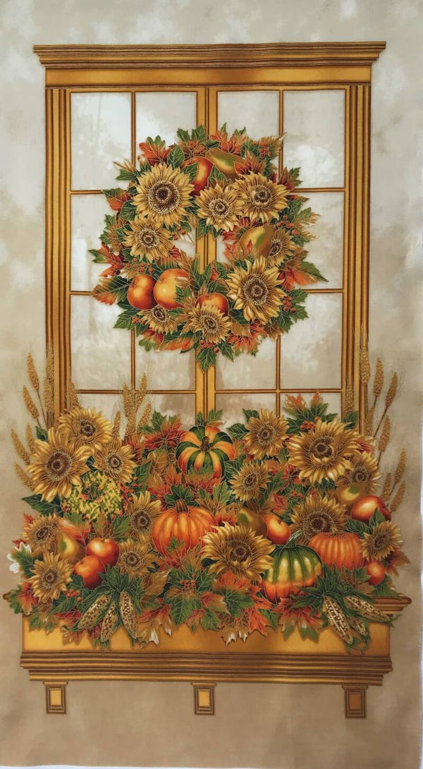 Flowers panel autumn bouquet 60 x 110 cm