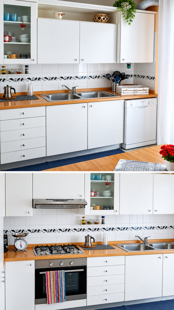 Cucina lineare 310 cm completa di elettrodomestici