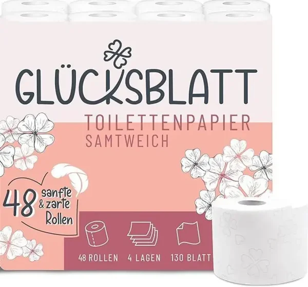 Glücksblatt Toilettenpapier - 4 lagig