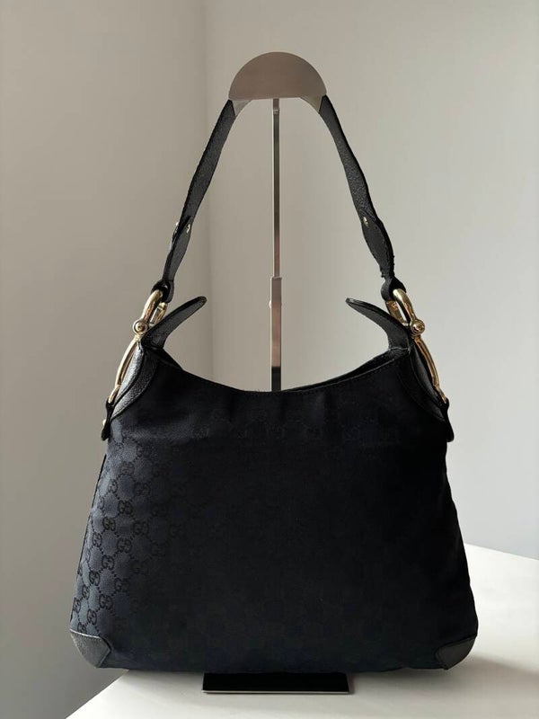 Gucci monogram horsebit shoulderbag