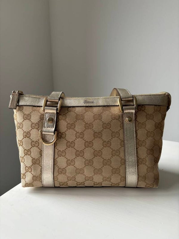 Gucci monogram abbey tote