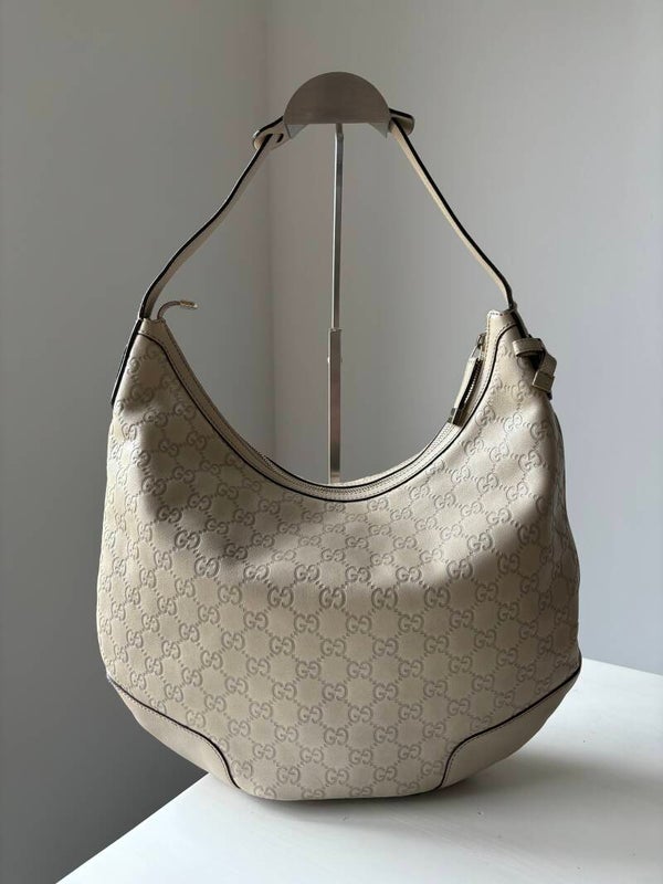 Gucci monogram leather hobo