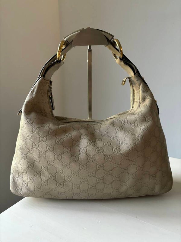 Gucci monogram horsebit hobo