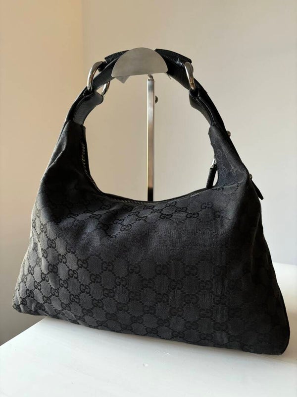 Gucci monogram horsebit hobo