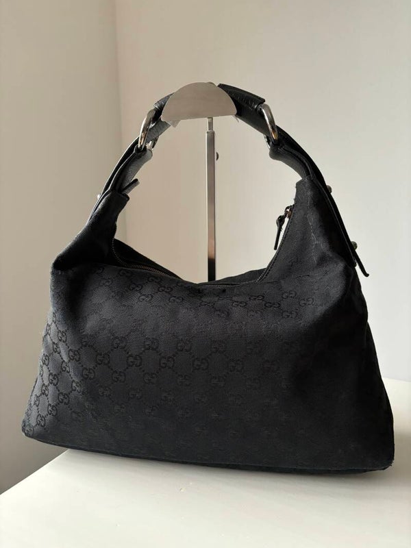 Gucci monogram horsebit hobo