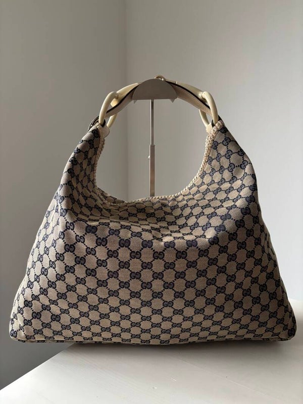 Gucci monogram horsebit hobo
