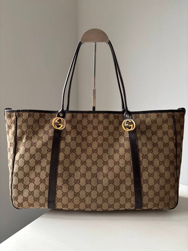 Gucci monogram twins tote