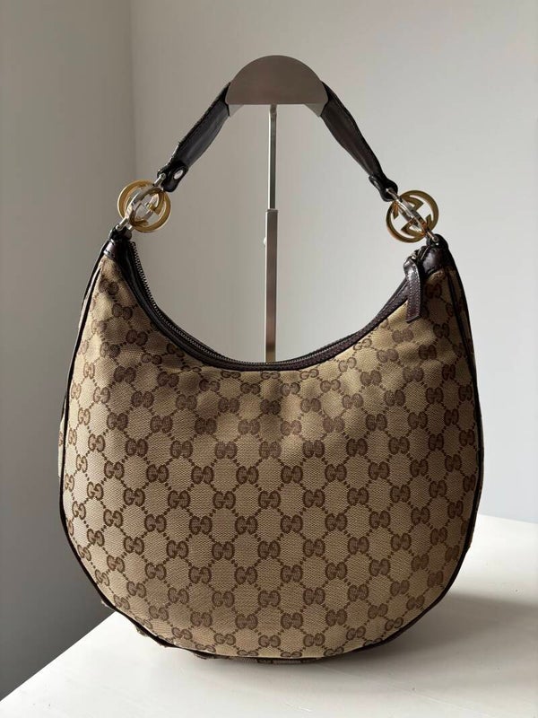 Gucci monogram twins hobo