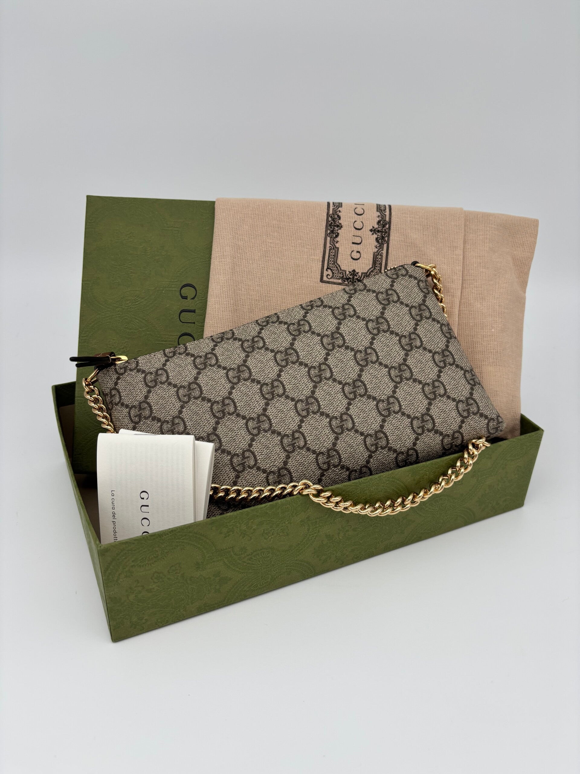 Gucci monogram pochette
