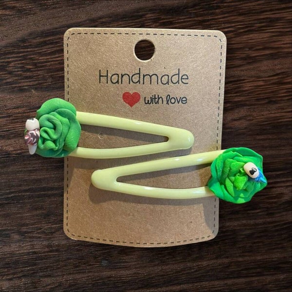 Haarspangen Duo Salat mit Schnäggli