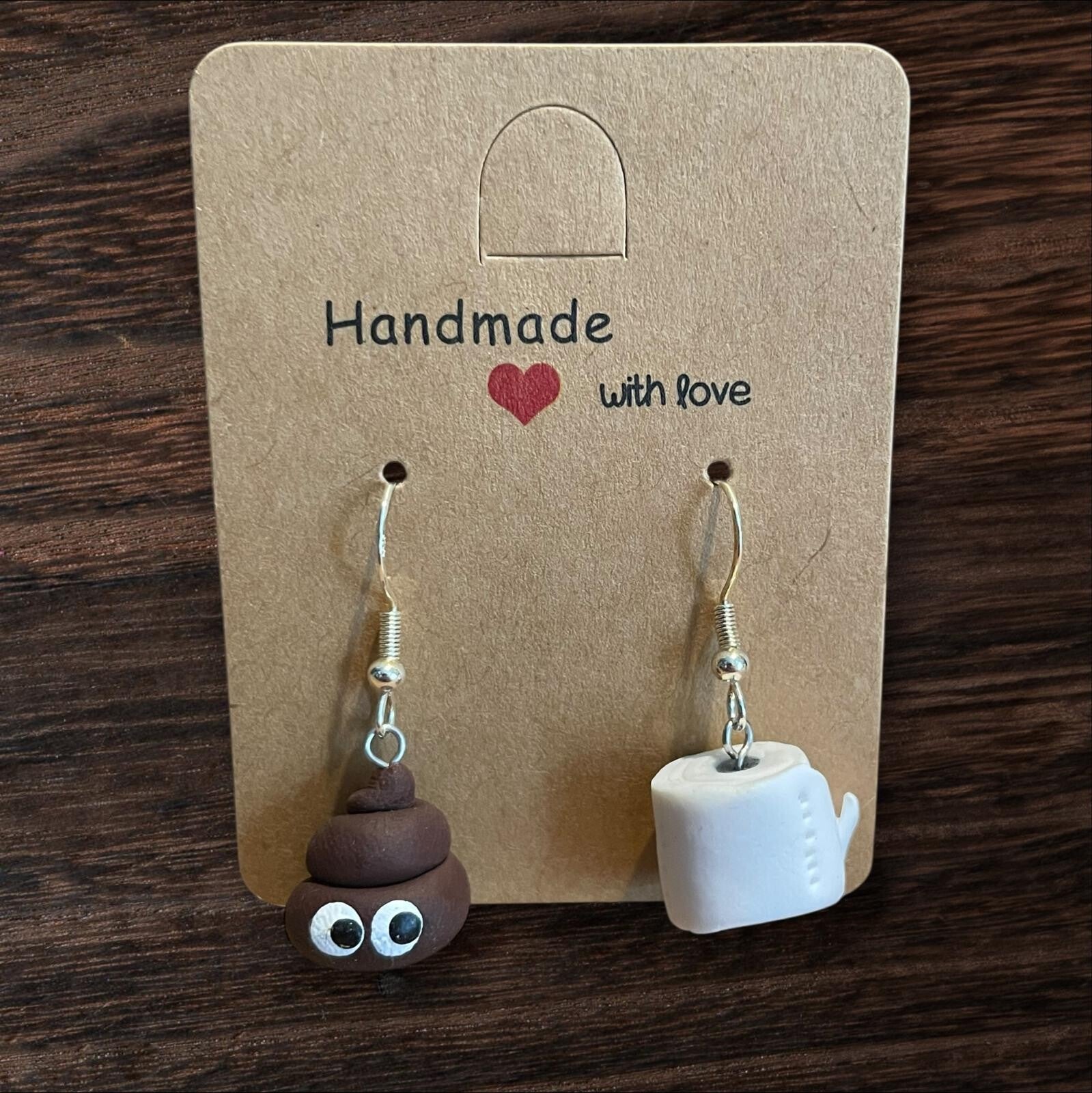 Ohrringe WC Papier und Poop