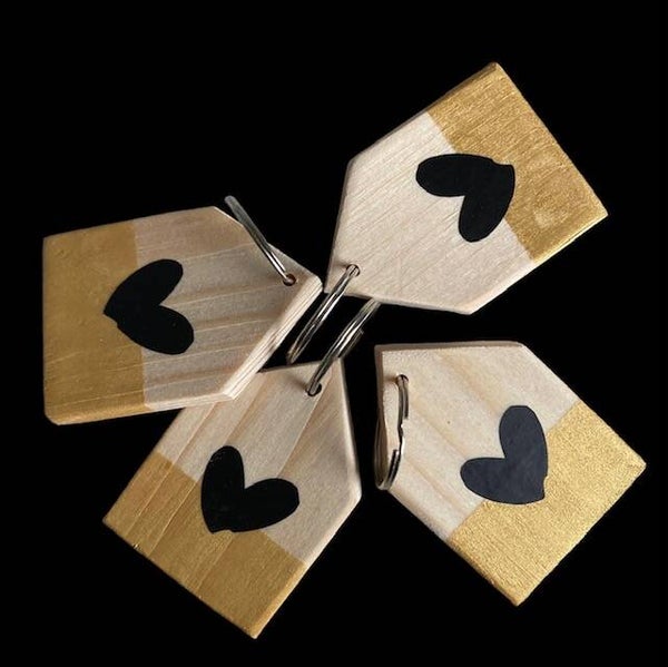 Houten sleutelhanger