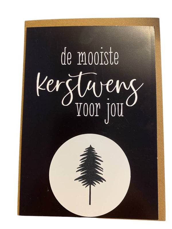 Kerstkaart met magneet