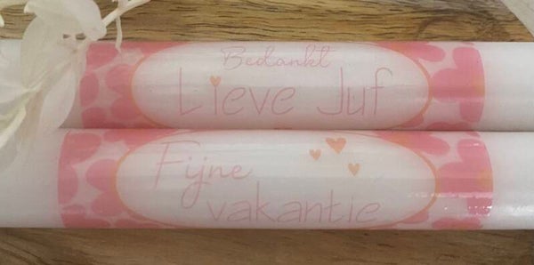 Kadoset kaarsen/ juf