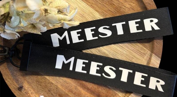 Sleutelhanger meester zwart