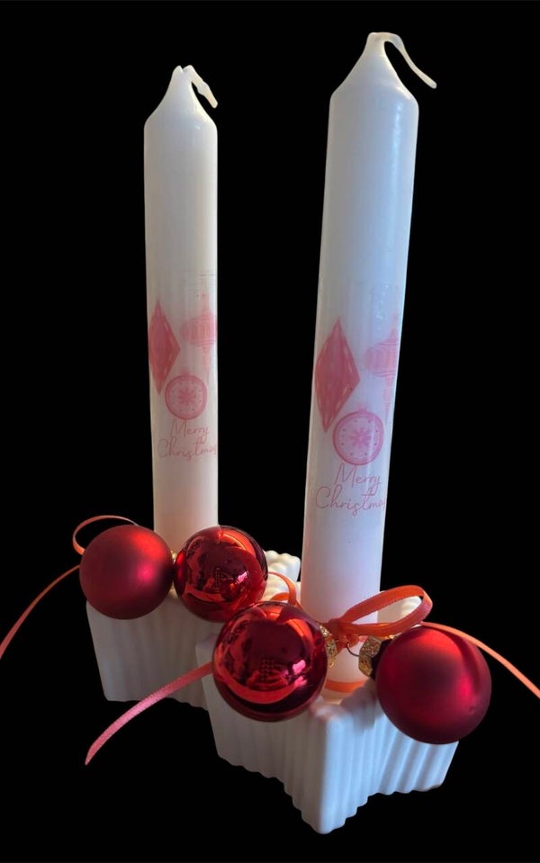 Kerstkaars in standaard