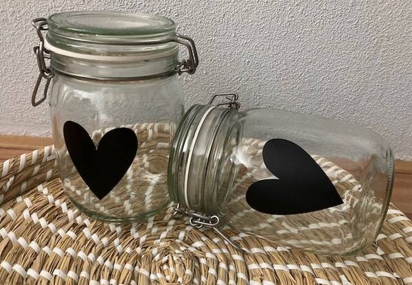 voorraad pot met hart