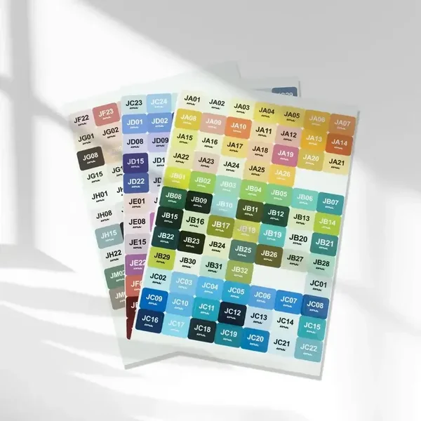 Midi J Series Color Number Stickers (218 colors)