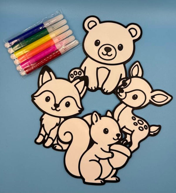 Forest Friends - Color Your Own