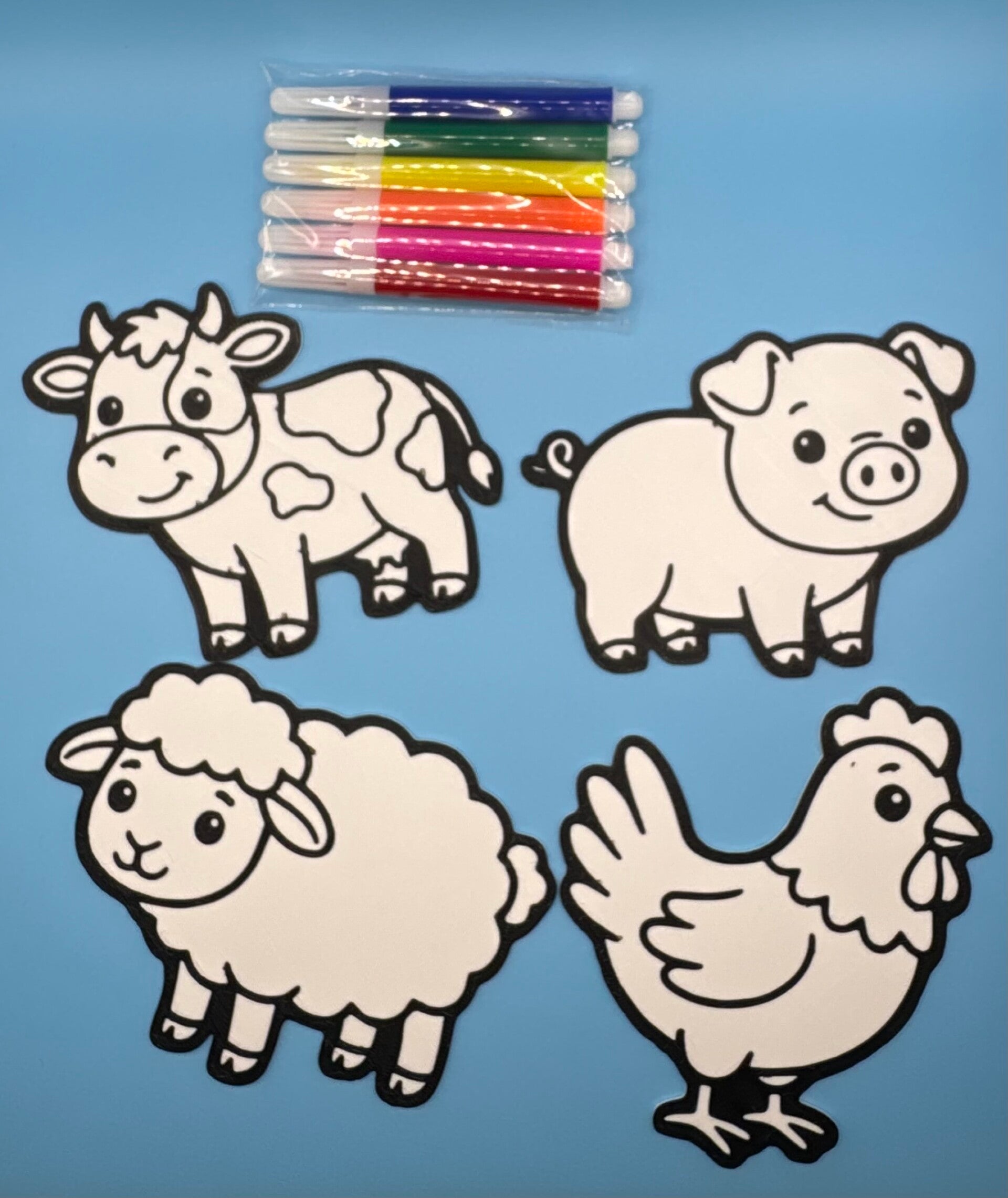 Barnyard Friends - Color Your Own