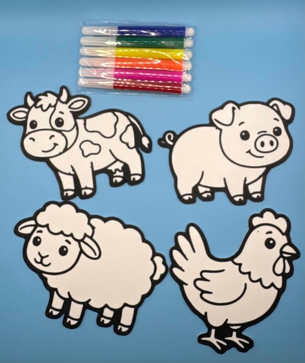 Barnyard Friends - Color Your Own