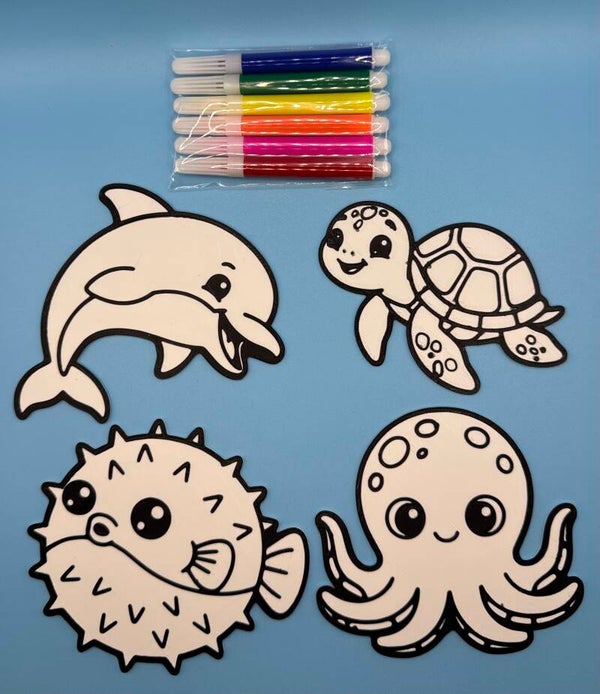 Ocean Friends - Color Your Own