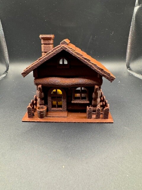 Log Cabin Tea Light Lamp