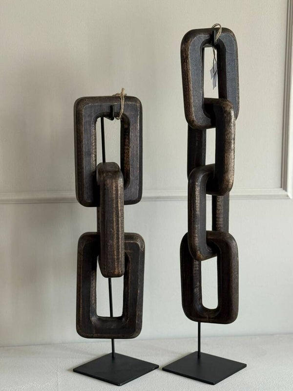 Houten schakels donkerbruin