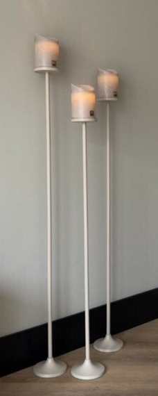 Vloerkandelaren Beige - Set van 3