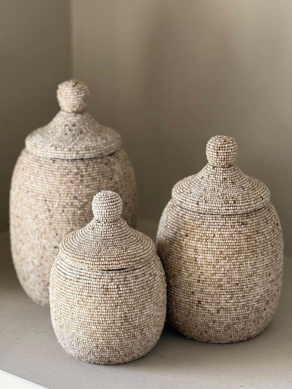 Kralenpotten Beige