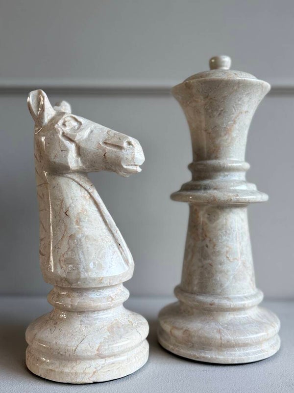 Set Schaakstukken Marmer
