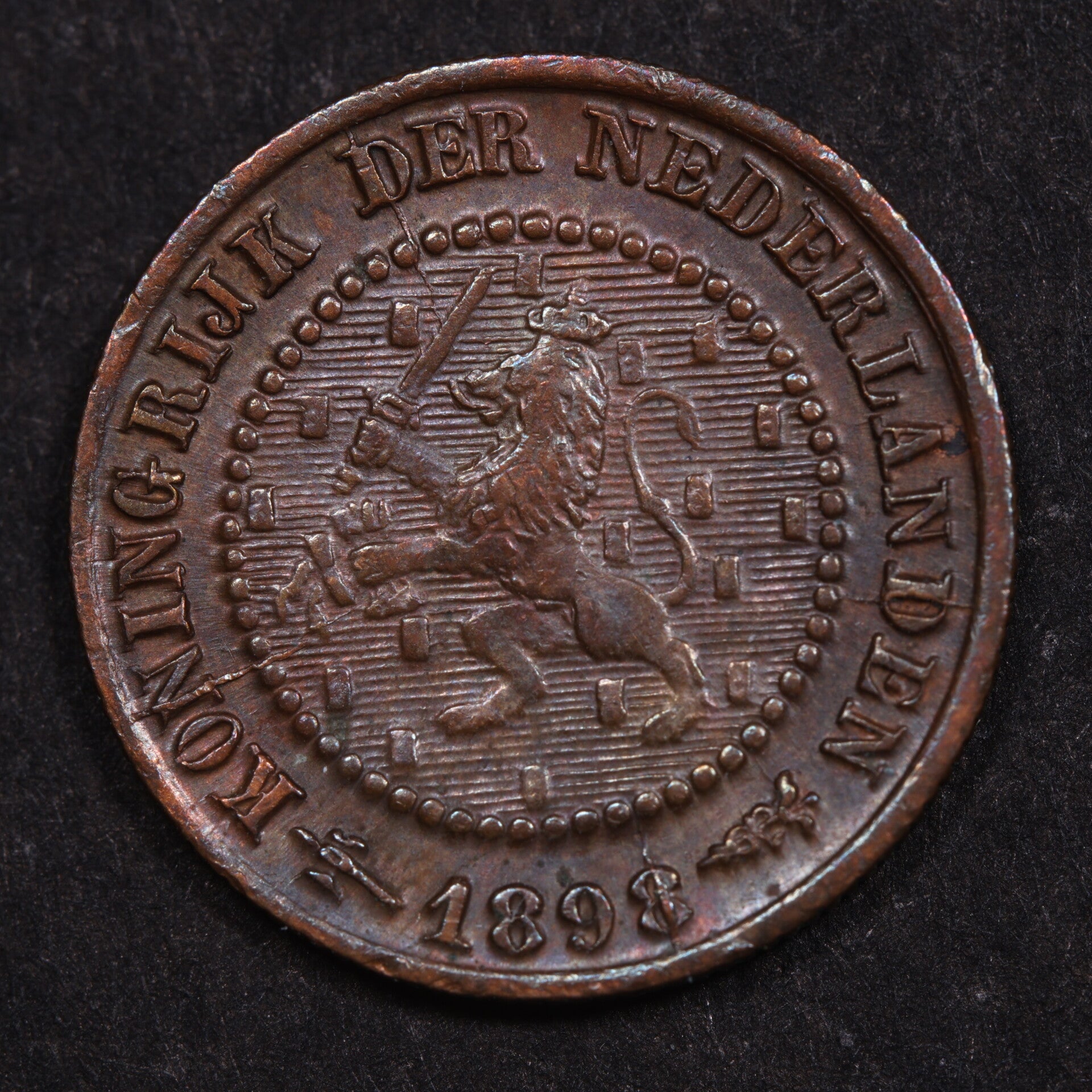 Halve cent 1898. Zfr/ Pr.