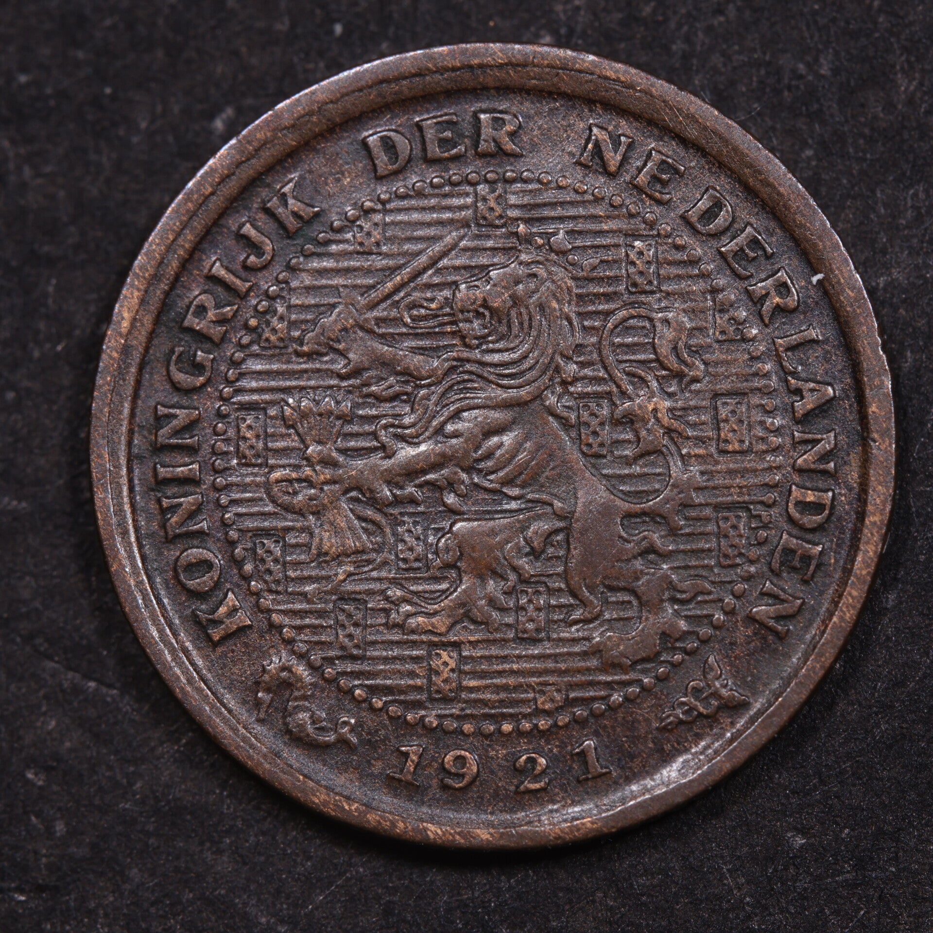 Halve cent 1921. Pr.