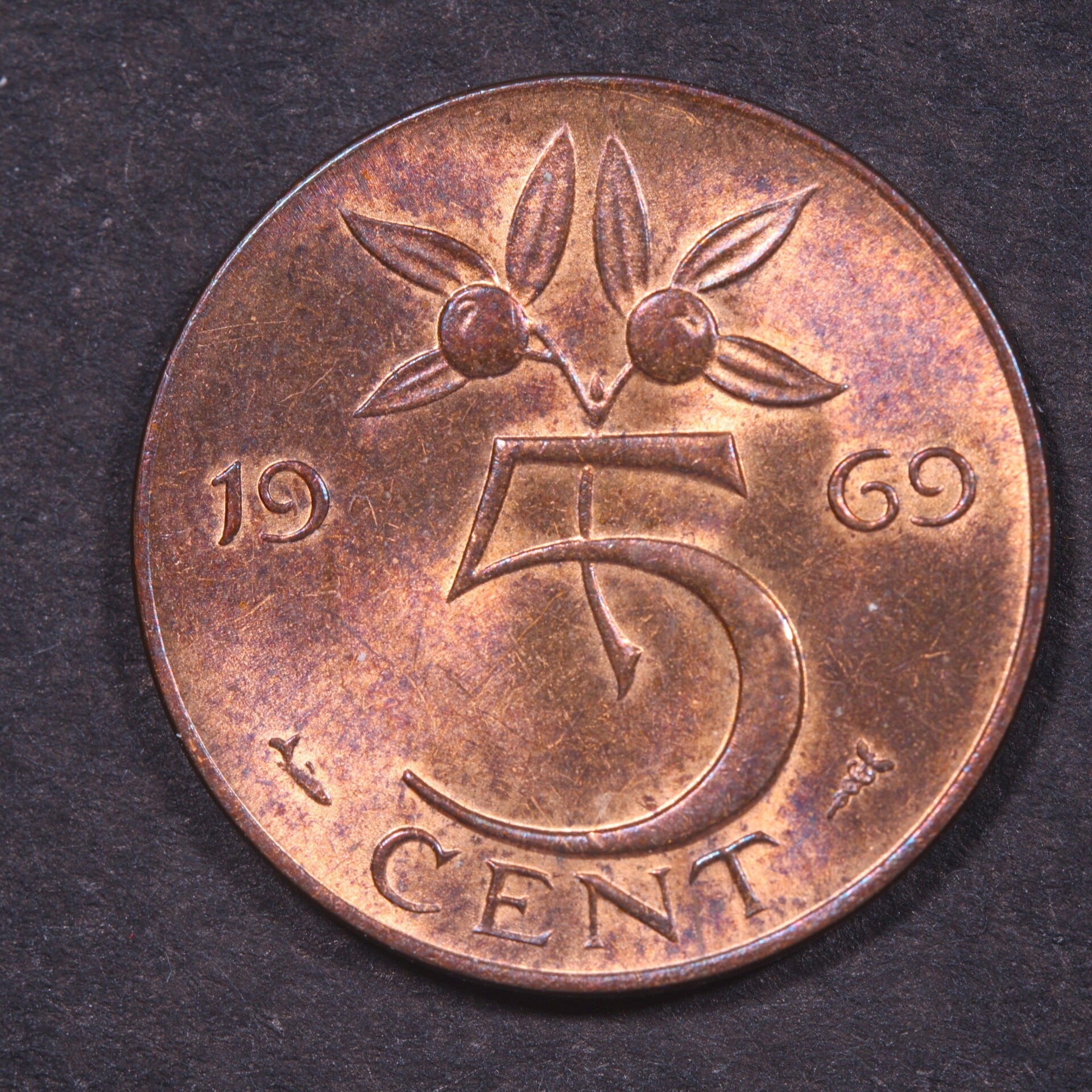 5 cent 1969 vis. Unc.