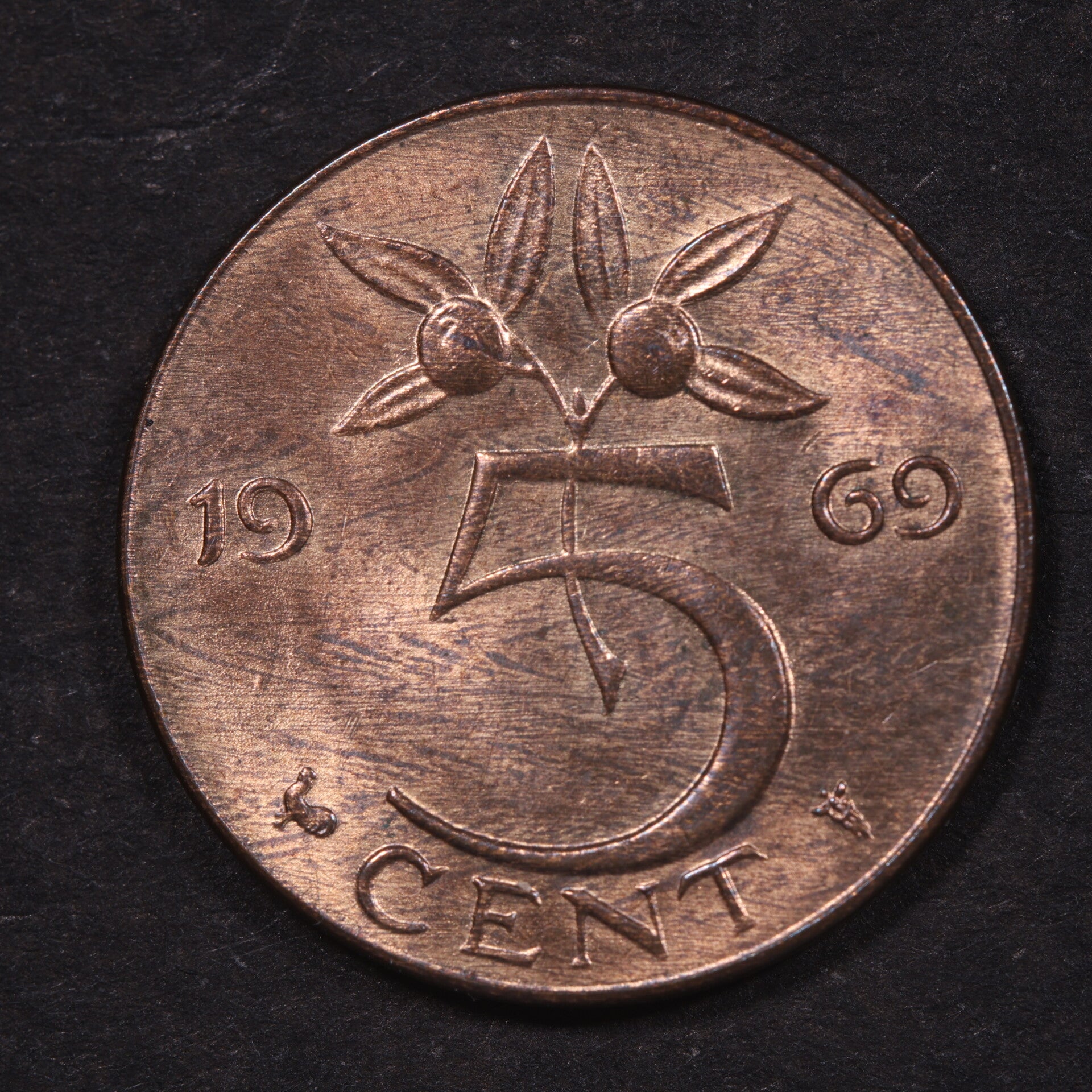 5 cent 1969 haan. Unc.