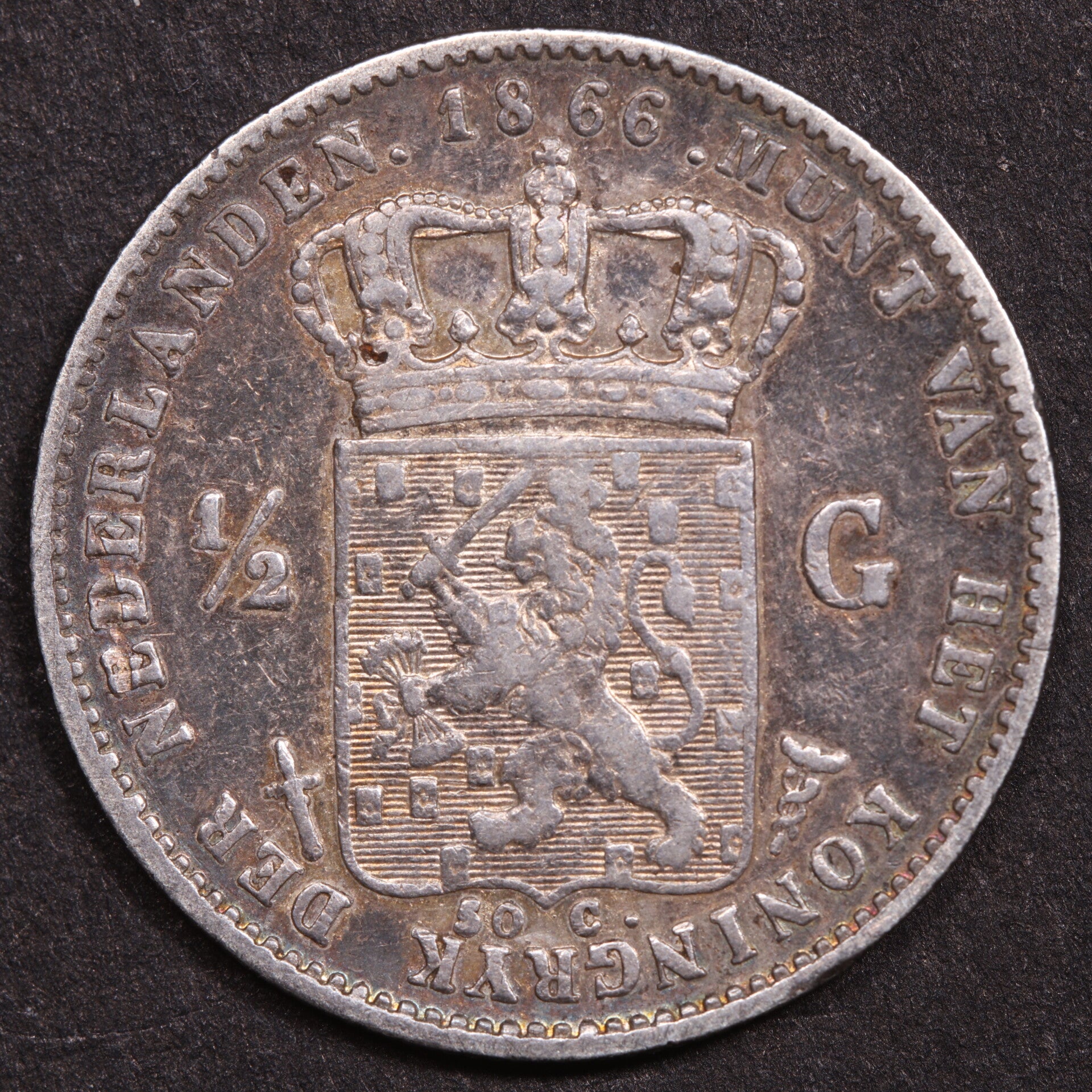 Halve gulden 1866. Fr/ Zfr.