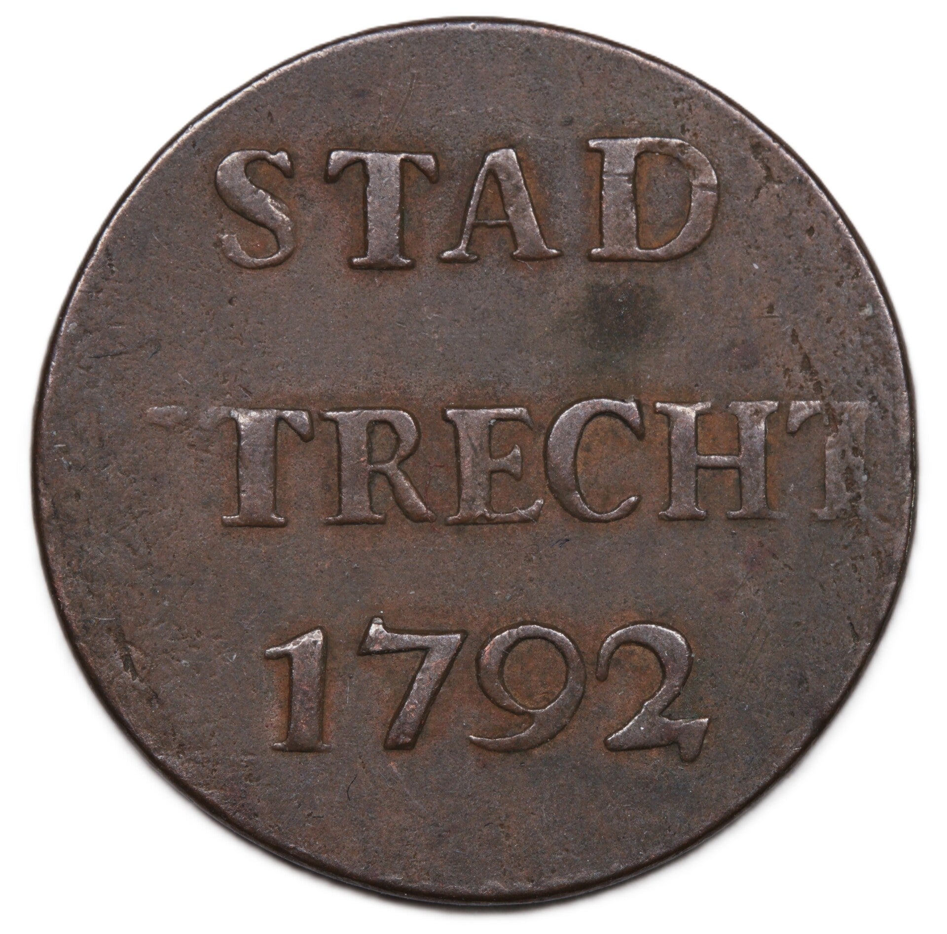 Utrecht duit 1792. Zfr.
