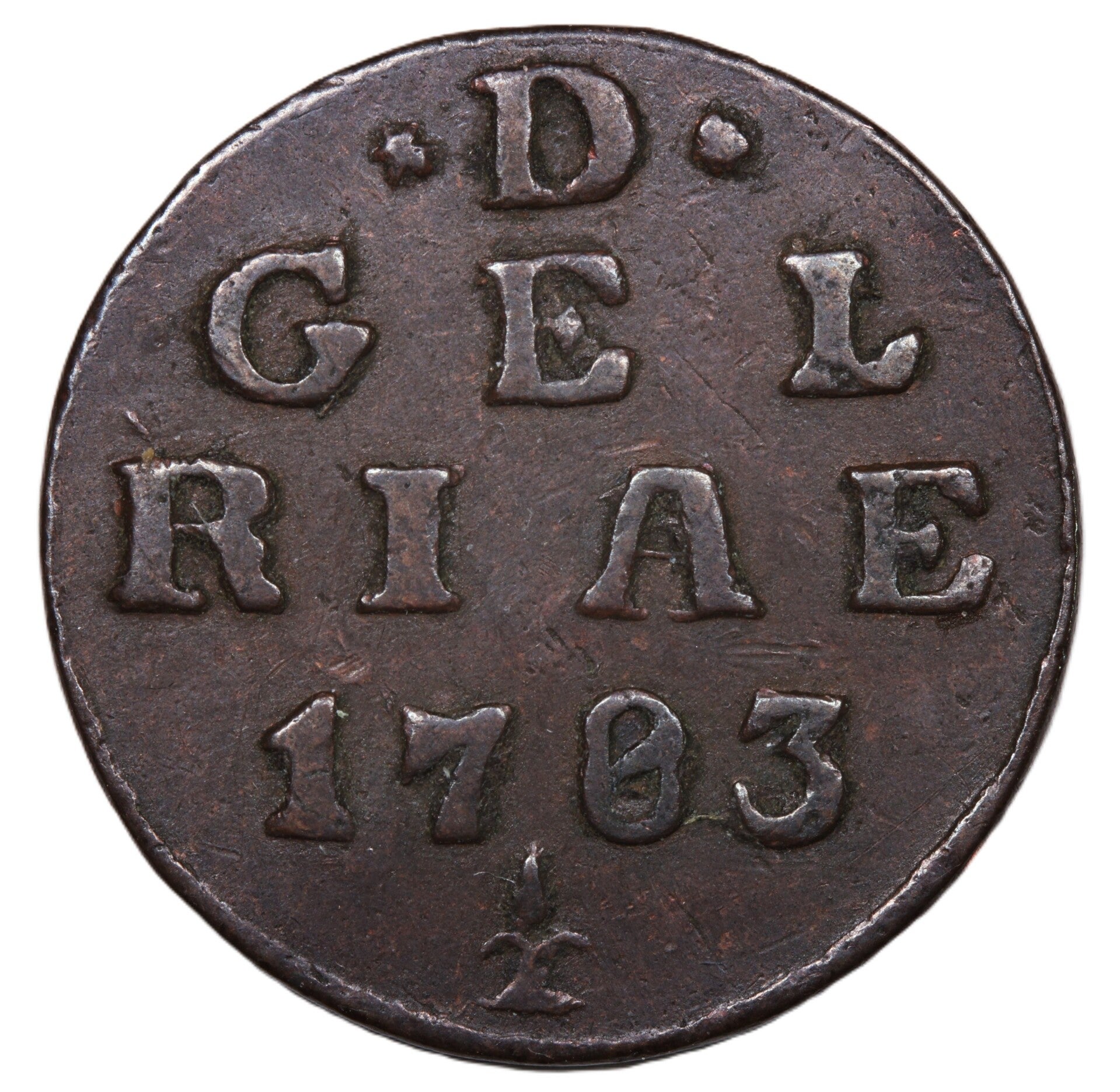 Gelderland. Duit 1783. Zfr/ Pr.